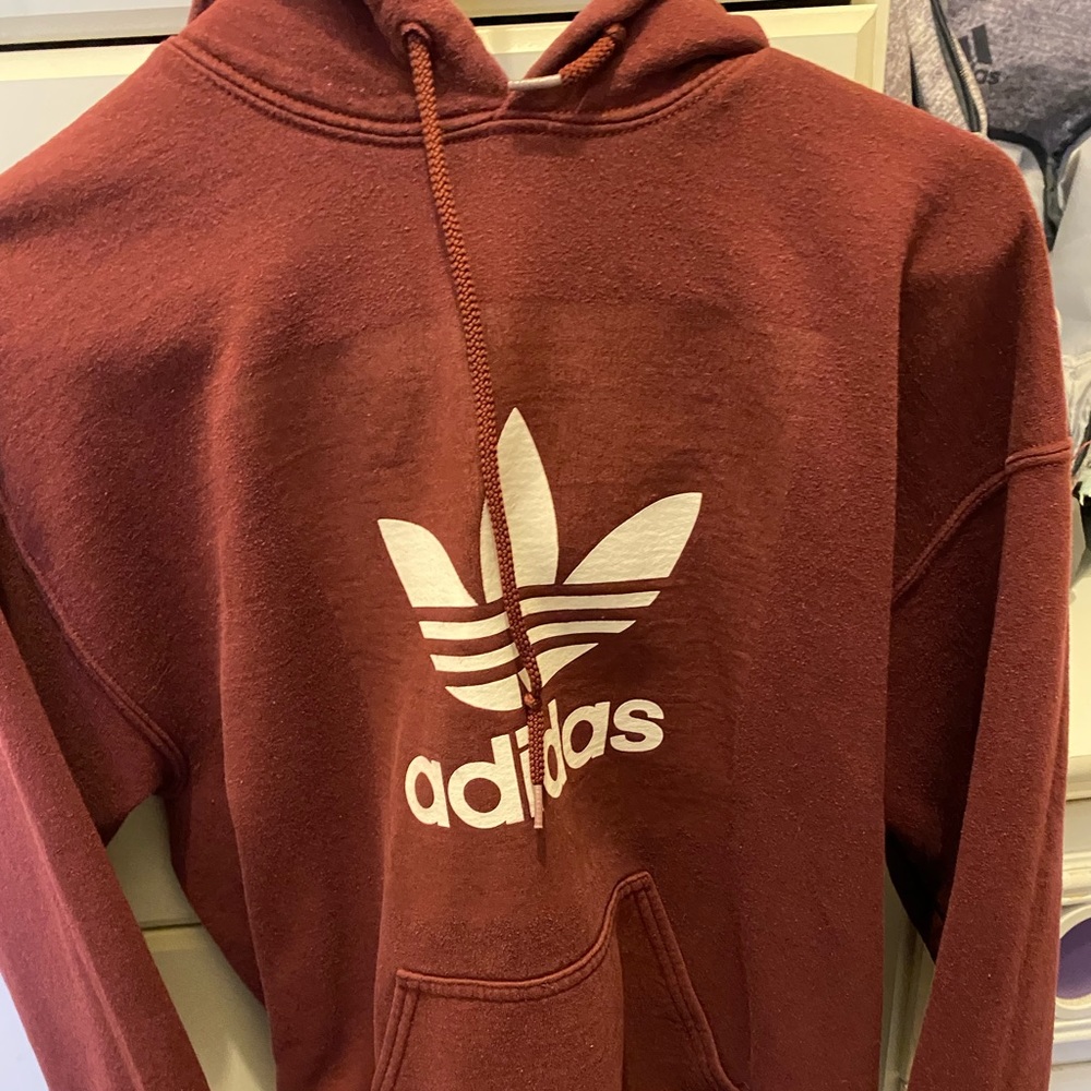 Adidas maroon hoodie